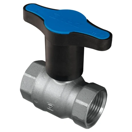 SHOP AKD::Кран кульовий HERZ 3/4" ВВ пластикова Т-подібна ручка, синя