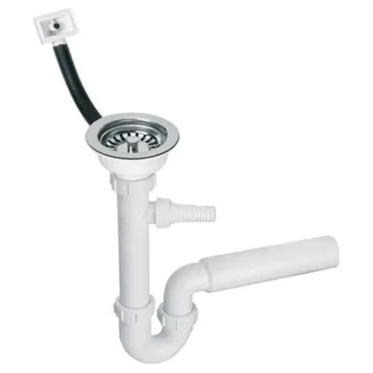 SHOP AKD::Сифон для кухонної мийки MCALPINE + злив FSW50PR(квадратний перелив)