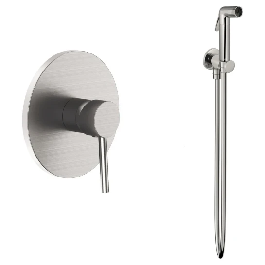 SHOP AKD::Набір гігєнічний VOLLE CRUZE прихований монтаж, зі змішувачем, сатин