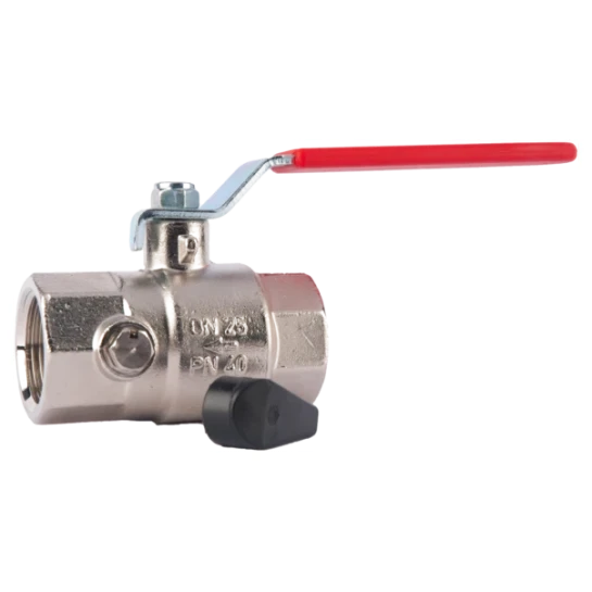 SHOP AKD::Кран кульовий  HERZ  ВР-ВР з ручкою,з можливістю дренажа ,розмір 15