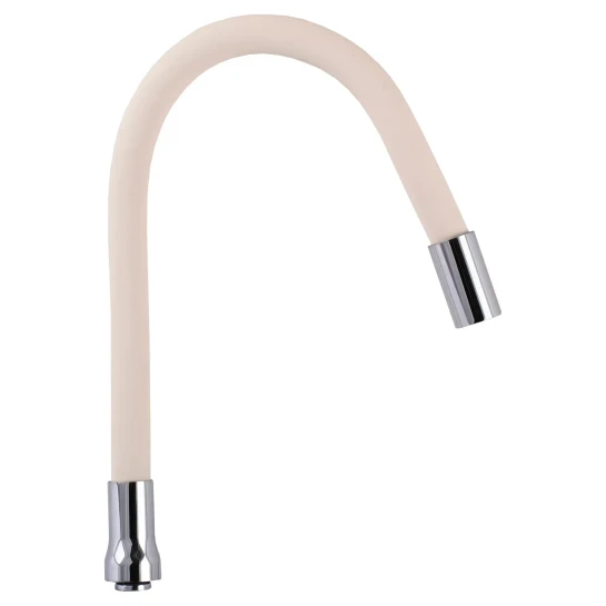 SHOP AKD::Вилив змішувача GLR-BEIGE-55 для кухні, гофрований, силікон Слонова кістка, 3/4ВН