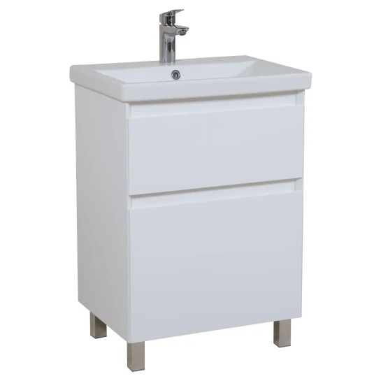 SHOP AKD::Тумба AQUARODOS Еліт (білий колір) з умивальником Elite 60 см (напольна)