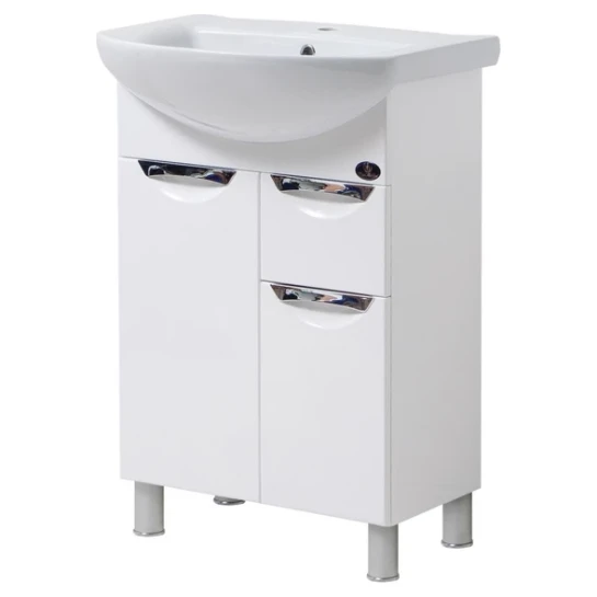 SHOP AKD::Тумба Van Mebles Лора з умивальником Проксі 50 з шухлядою, врізні ручки