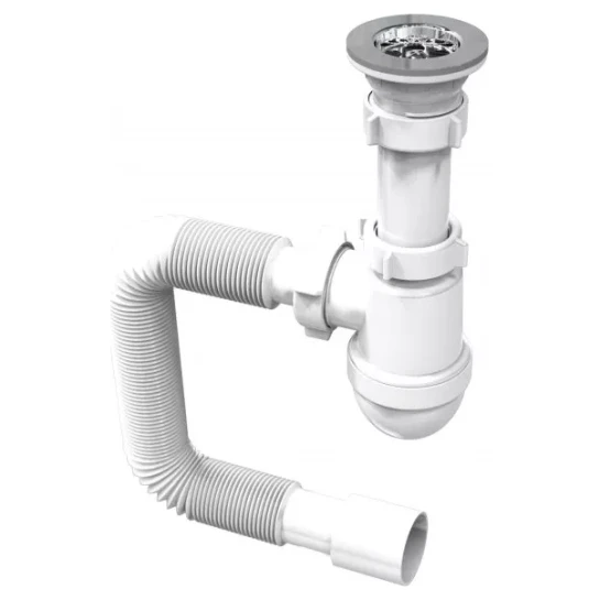 SHOP AKD::Сифон для умивальника RJ випуск 65см,гофра 40/50мм до 800мм, розбірний