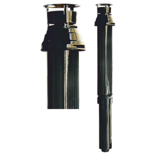 SHOP AKD::Коаксіальний вертикальний димохід ANTKALIP 60/100 з вітрозахистом