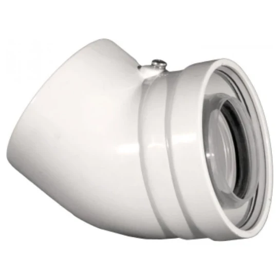 SHOP AKD::Коліно коаксіальне ANTKALIP 80/125х45 ВЗ конденсаційне