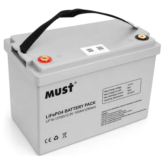 SHOP AKD::Акумуляторна батарея MUST LifeP04 LP15-12100 12.8V 100Ah (339х185х218) 12кг