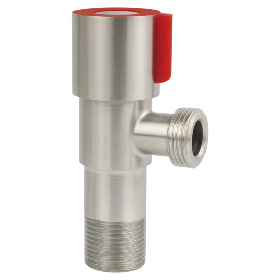 SHOP AKD::Кран відсікаючий INVENA 1/2х1/2 нержавійка, керамічний картридж,червоний