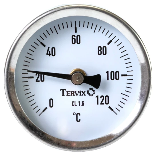 SHOP AKD::Термометр біметалічний TERVIX Pro Line 63/50мм 0-120С 1/2" аксіальний