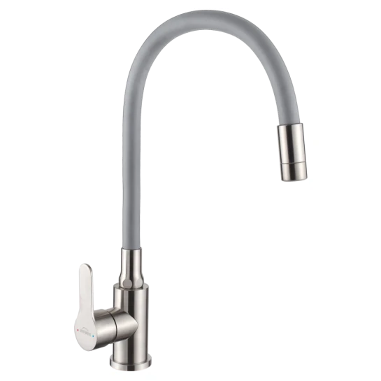 SHOP AKD::Змішувач для кухні INVENA Ksanti Inox, 2-функц,/сірий