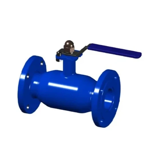 SHOP AKD::Кран кульовий сталевий STA фланцевий СП 11с33п Dn65/50 Pn16 вода+синя ручка