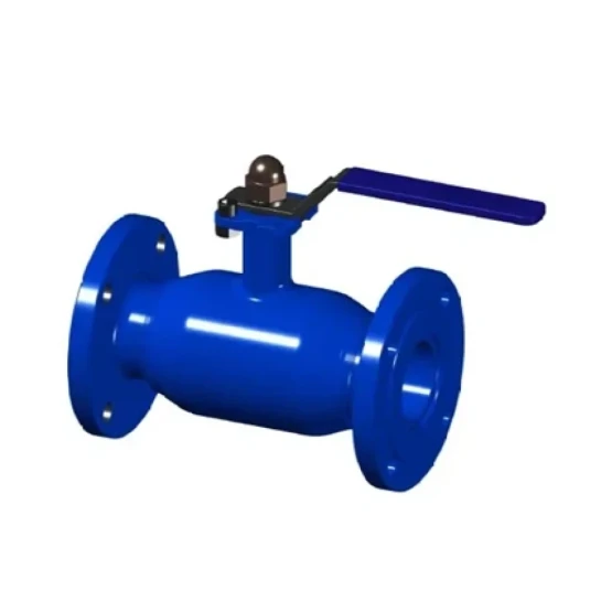 SHOP AKD::Кран кульовий сталевий STA фланцевий СП 11с33п Dn100/80 Pn16 вода+синя ручка