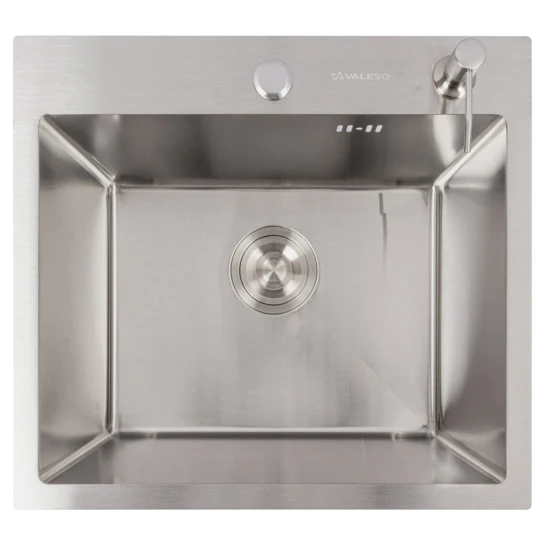 SHOP AKD::Мийка нержавійка VALESO Handmade 50х45 (товщ 3,0/1,5)