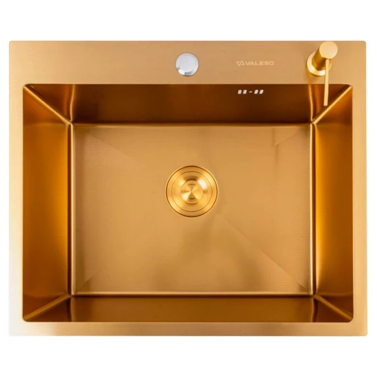 SHOP AKD::Мийка нержавійка PVD Gold DECOR Valeso Handmade 60*50
