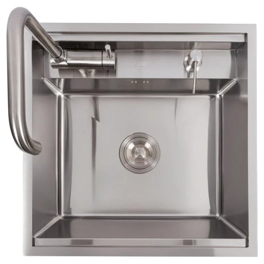 SHOP AKD::Мийка нержавійка прихована VALESO Handmade 50х50 (зі змішувачем)