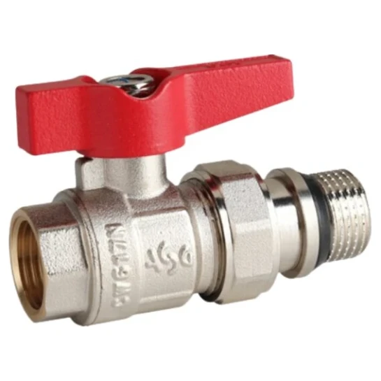 SHOP AKD::Кран кульовий ASG 1/2" з американкою прямий метелик