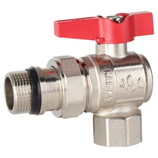 SHOP AKD::Кран кульовий ASG 3/4" з американкою кутовий метелик