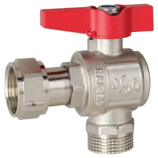 SHOP AKD::Кран кульовий ASG 1/2" з накидною гайкою, кутовий метелик