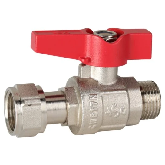 SHOP AKD::Кран кульовий ASG 1/2" з накидною гайкою, прямий метелик