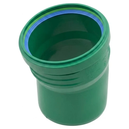 SHOP AKD::Коліно каналізаційне ASG R Line PP 110х15° зовнішнє (Зелене)