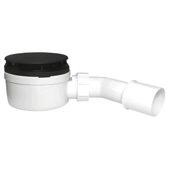 SHOP AKD::Сифон для піддону MCALPINE 40/50 d90mm h60mm чорний мат