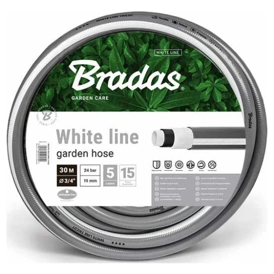 SHOP AKD::Шланг для поливу BRADAS White line Garden hose 3/4" 50 м сірий (ціна за 1м)