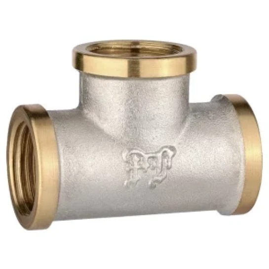 SHOP AKD::Трійник PROFACTOR 1 1/4"х3/4"х1 1/4"ВВВ нікель