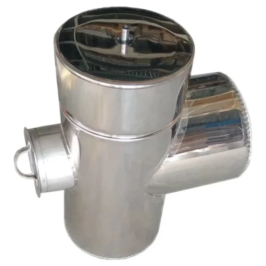 SHOP AKD::Трійник 87°з ревізією STALAR TERMO AISI 304 ø180/250 нерж/нерж 1 мм
