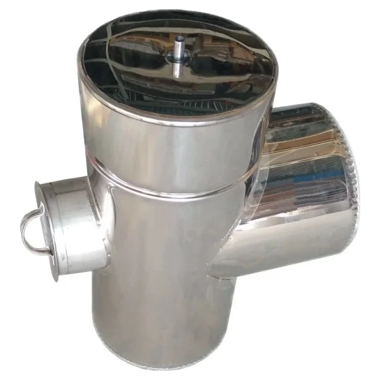 SHOP AKD::Трійник 87° з ревізією STALAR TERMO AISI 304 ø220/280 нерж/нерж 1 мм