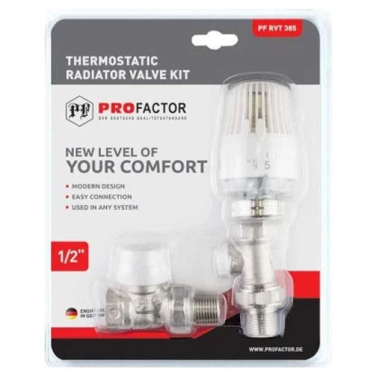 SHOP AKD::Комплект радіаторний термостатичний PROFACTOR 1/2" прямий