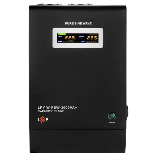 SHOP AKD::ДБЖ з правильною синусоїдою LOGIC POWER LPY-W-PSW-3000VA+(2100Вт) 10/15А 48V