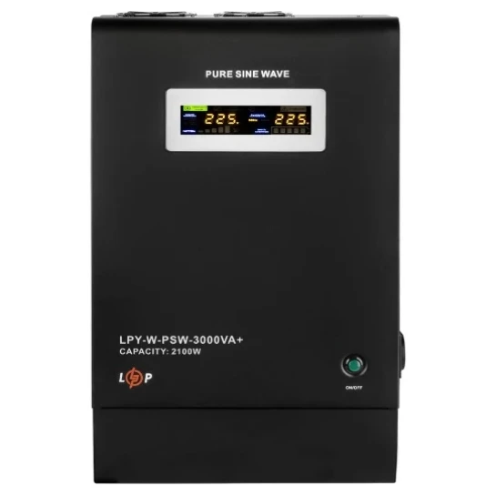 SHOP AKD::ДБЖ з правильною синусоїдою LOGIC POWER LPY-W-PSW-3000VA+(2100Вт) 10/15А 48V