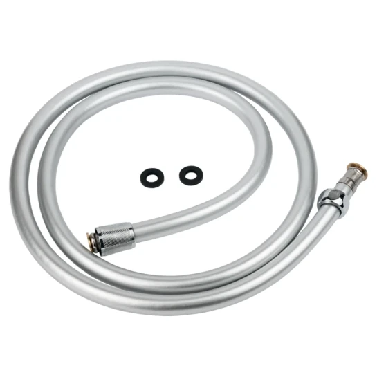 SHOP AKD::Шланг для душа TAU  PVC 1/2"  150см 3-х шаровий сріблястий TAU XB-0483