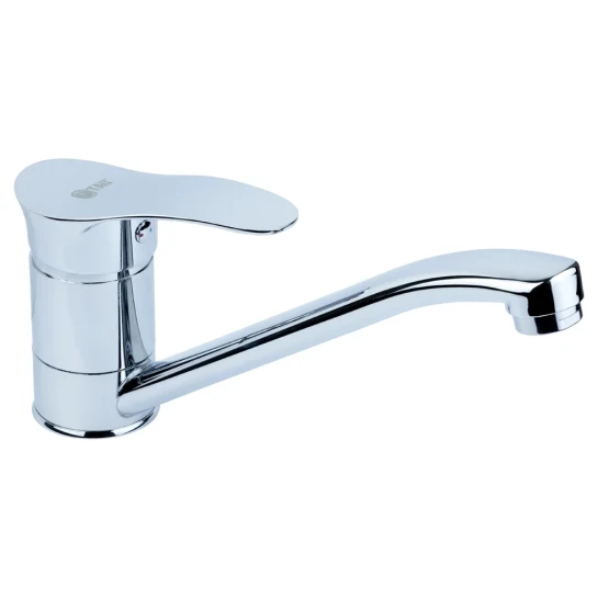 SHOP AKD::Змішувач для кухні TAU SE-1B245C гусак прямий  на гайці