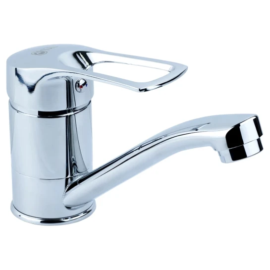 SHOP AKD::Змішувач для кухні TAU SM-1B144C гусак прямий  на гайці