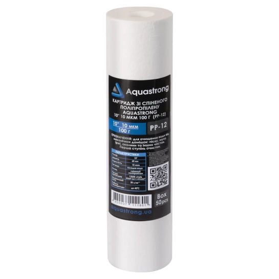 SHOP AKD::Картридж зі спіненого поліпропілену AQUASTRONG 10" 10 мкм 100г
