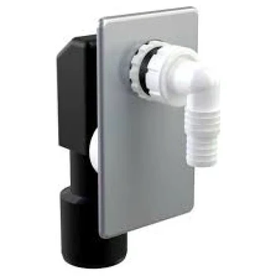 SHOP AKD::Сифон для пральної машини ALCAPLAST під штукатурку, нержавіюча сталь/хром