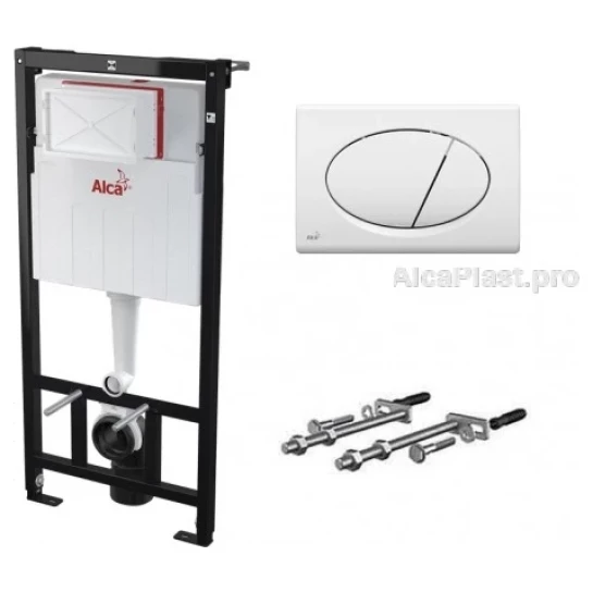 SHOP AKD::Інсталяційна система для унитазу ALCA PLAST з білою кнопокою