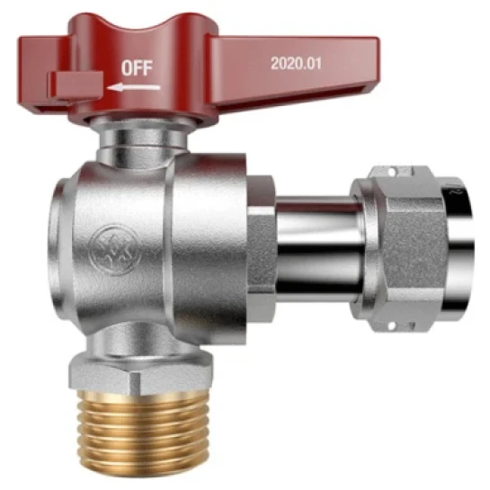 SHOP AKD::Кран з накидною гайкою MIRAYA 1/2 ЗВ кутовий, важіль (20)