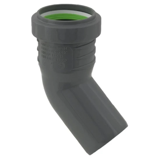 SHOP AKD::Коліно каналізаційне ASG HTR 40х45° (40)