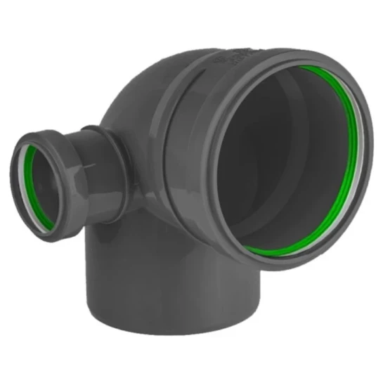 SHOP AKD::Коліно каналізаційне з відводом вліво ASG 110х50х90°х90° (16)