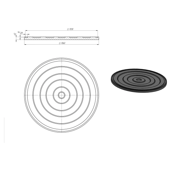 SHOP AKD::Дно колодязя Україна полімерпіщане D1060 H40мм (B125)