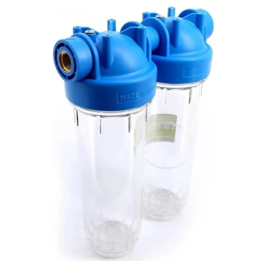 SHOP AKD::Фiльтр-колба ATLAS DP DUO TS 1" ОТ 10" 45"С 8 bar KIT (прозора)